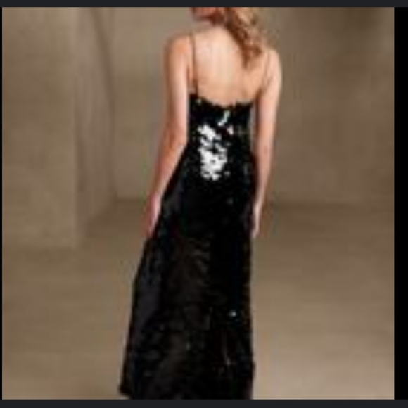 Banana Republic Teia Sequin Maxi Dress. Size 18. BLACK. - Picture 4 of 14